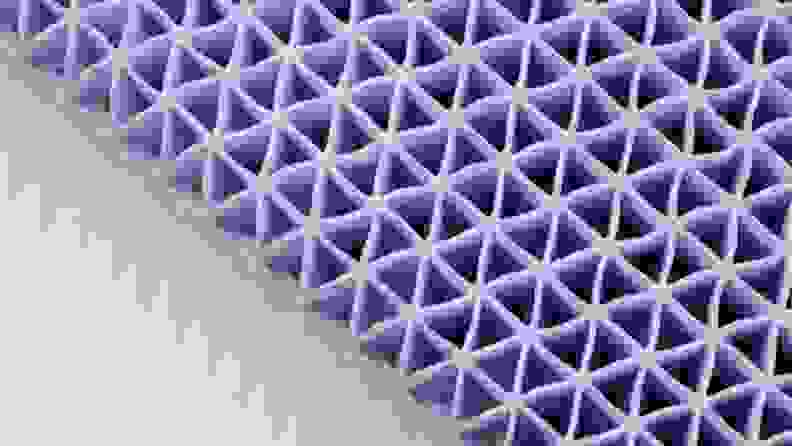 a view of the polymer grid that's in the Purple Pillow