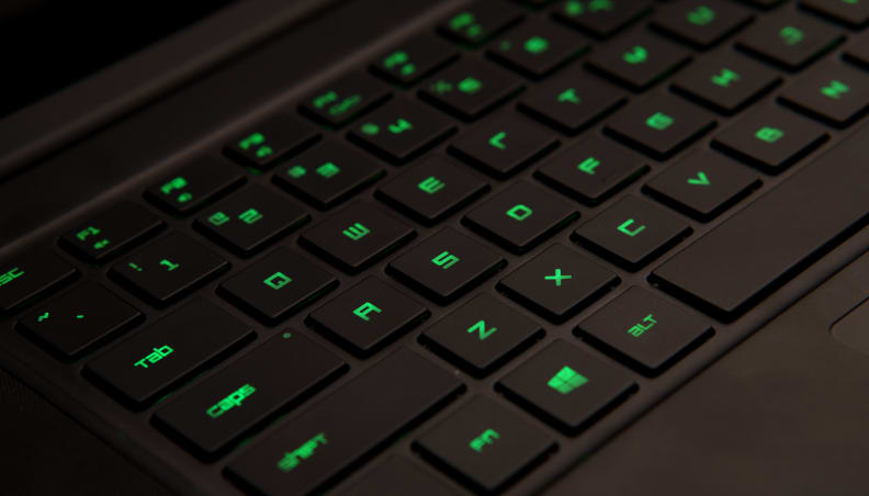 The keys have generous spacing and travel. A definite perk when it comes to playing games.