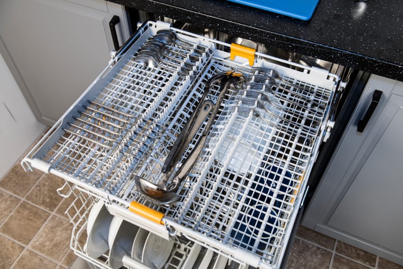 Miele G5670SCVi Third Rack Loaded with Utensils