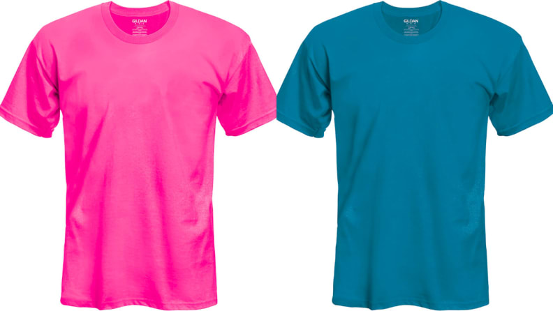 These T-shirts are a blank canvas waiting to be decorated.
