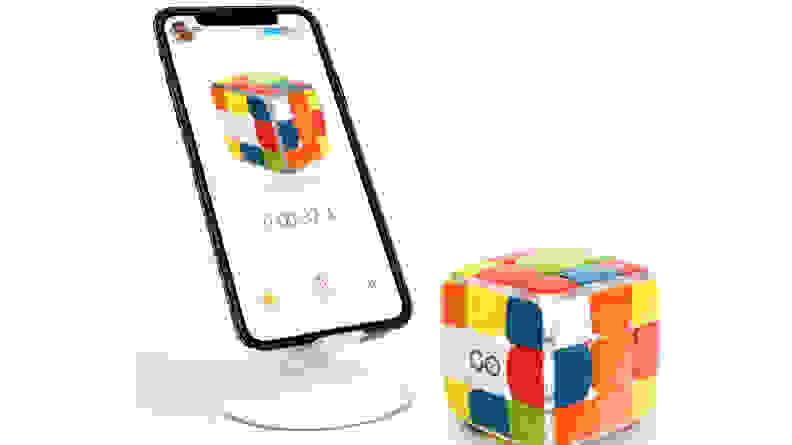 Colorful 3D cube on background