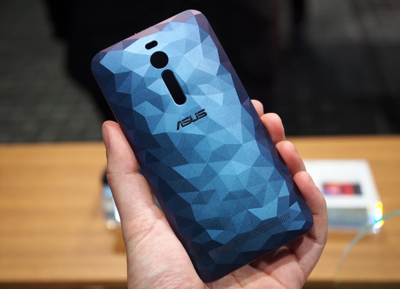 The Asus ZenFone 2 Deluxe features a unique "crystal" back plate design.