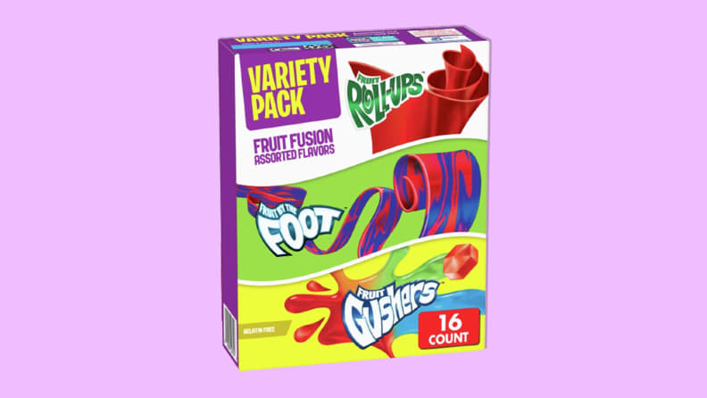 Najlepsze przekąski: Fruit Roll-Ups, Fruit by the Foot, Gushers Snacks Variety Pack