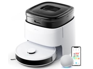 Lefant M3 robot vacuum and mop sits in its docking station