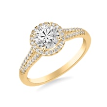 Product image of Sky Halo With Split Pavé Band Engagement Ring