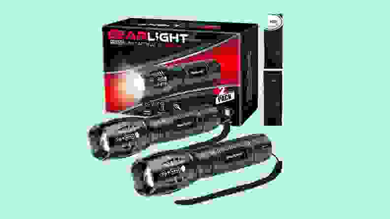 two flashlights