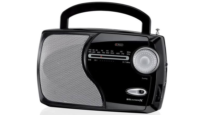 A black radio