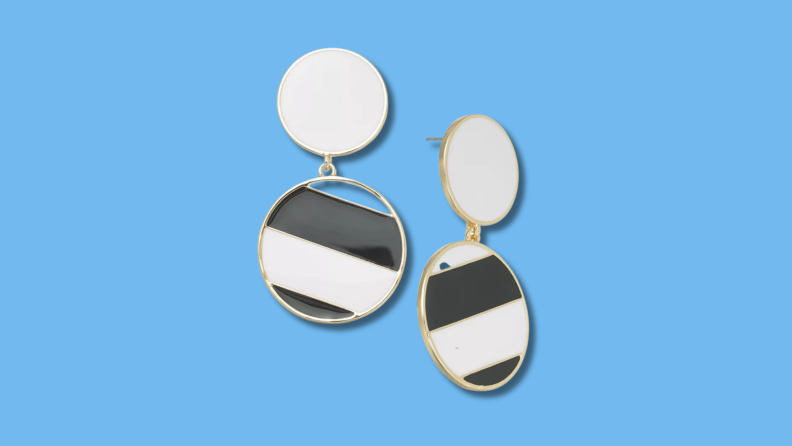 The On 34th brand Enamel Double-Drop Earrings are perfect for any occasions and also come in four different colors.