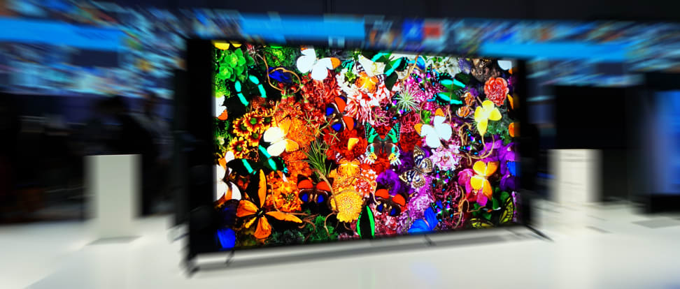 A 4K TV on display at CES 2015
