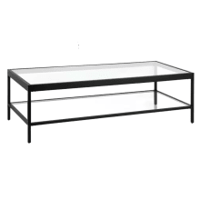 Product image of Meyer and Cross Alexis 54-inch Blackened Bronze Rectangle Glass Top Coffee Table