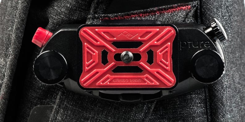 A photo of the Peak Design CapturePRO clip.