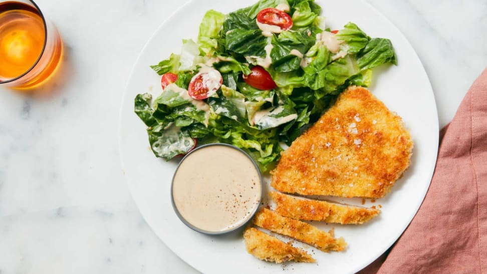 Plated Crunchy Pork Milanese