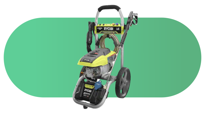 Product shot of the Ryobi RY142300 power washer.