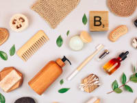 These eco-friendly products against a beige background could be B Corp products worth shopping.