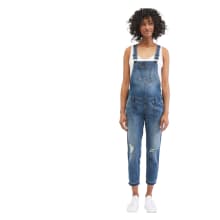 Product image of Side-panel Letdown Hem Maternity Overalls