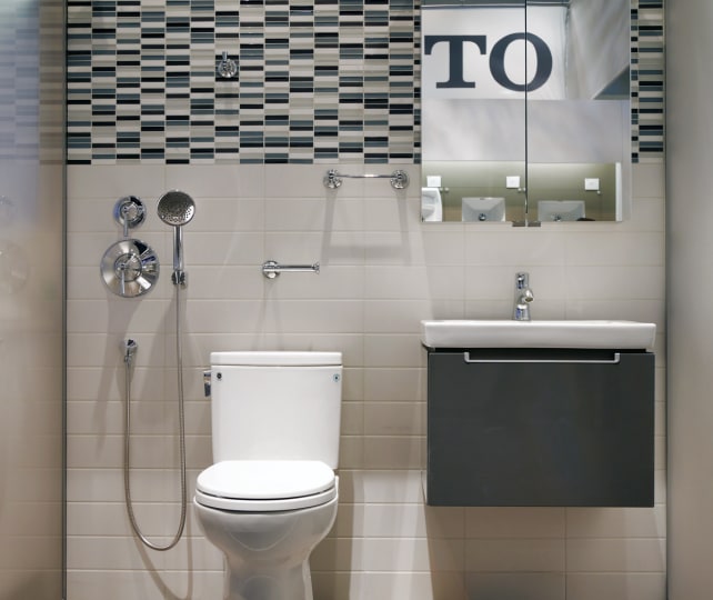 Toto toilet with Villeroy and Boch vanity