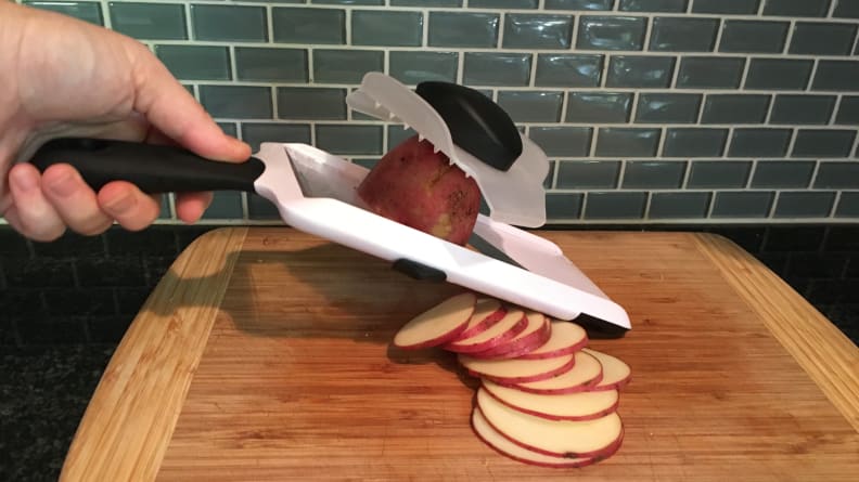 Perfectly Sliced Produce with OXO's Good Grips Hand-Held Mandoline Slicer 