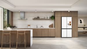 Beautiful kitchen with a 2026 Samsung Bespoke Family Hub refrigerator