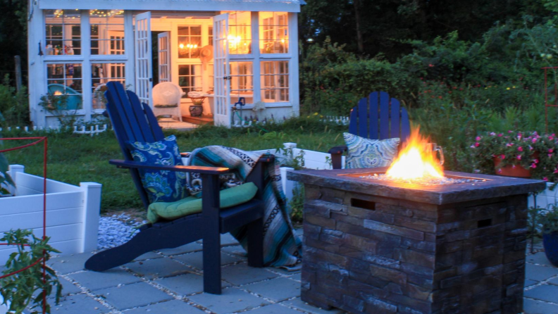 a firepit is a nice outdoor patio idea for fall