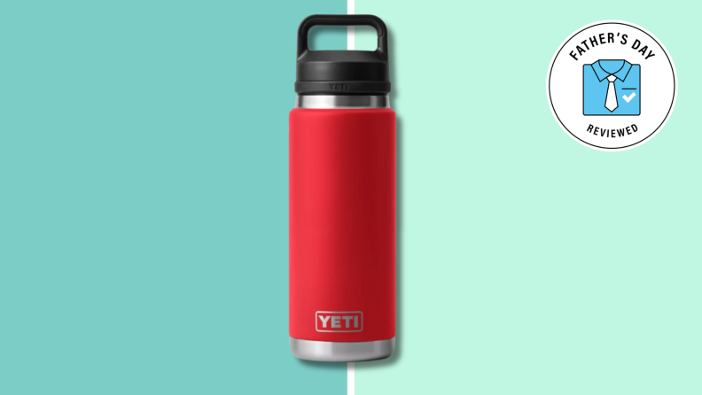 A red Yeti Rambler