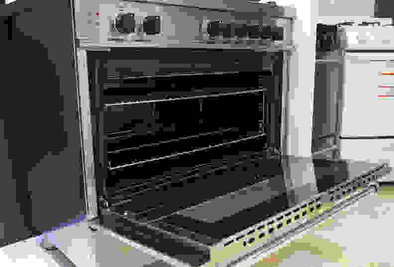 Bertazzoni MAS365GASXE cavity with racks