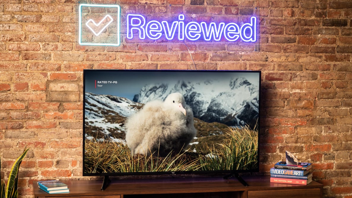 The 50-inch Amazon Fire TV 4-Series displaying 4K content in a living room setting