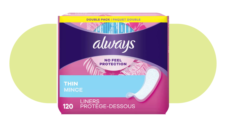 A box of Always panty liners.