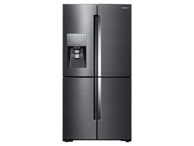 Samsung's four-door fridge in black stainless