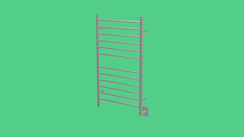 silver towel rack