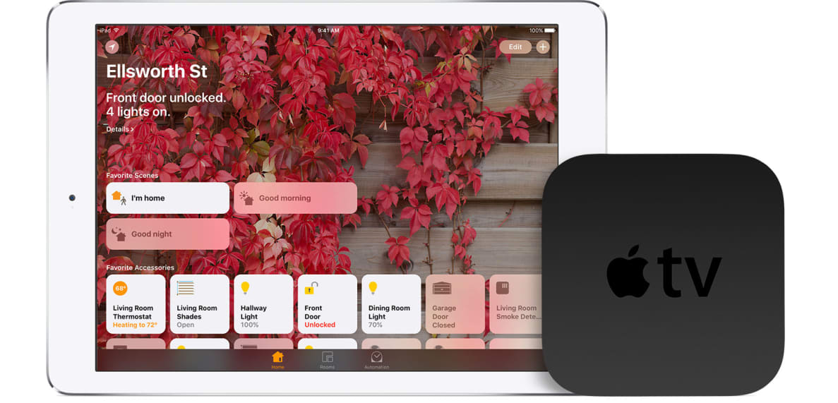 苹果家庭应用程序与苹果电视iPad