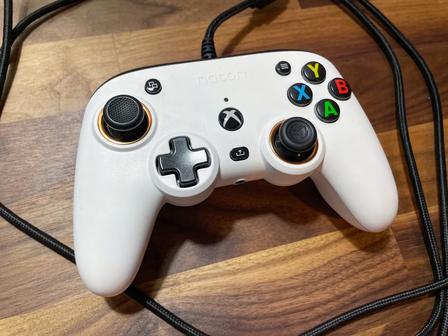 Shot of the Nacon Pro Compact controller for Xbox.