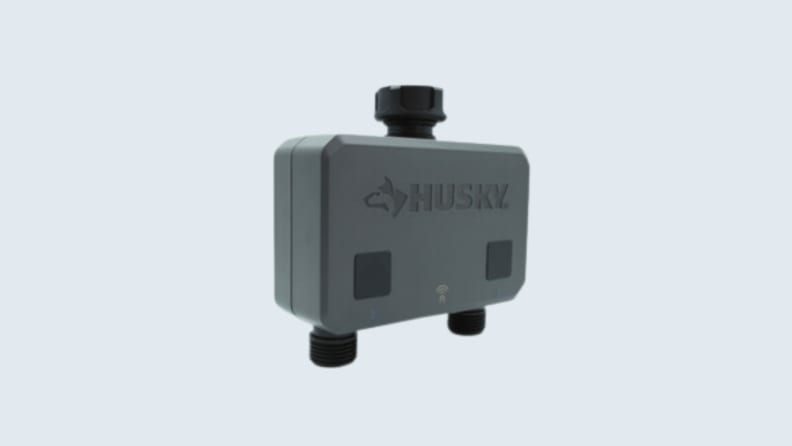 The Husky Smart Watering Timer appears on a gray background.