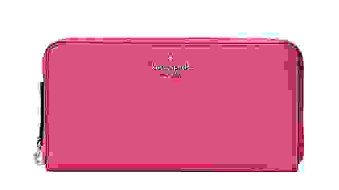 pink leather card holder by Kate Spade