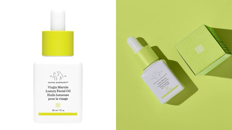 The Drunk Elephant Virgin Marula Luxury Face Oil.