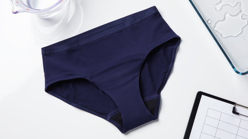 A pair of Speax hiphugger incontinence underwear.