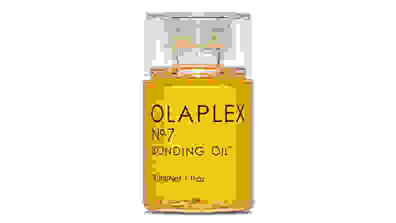 A jar of Olaplex bonding oil