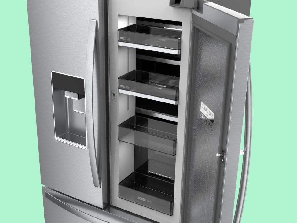 This fridge has a hidden compartment to keep your drinks cold