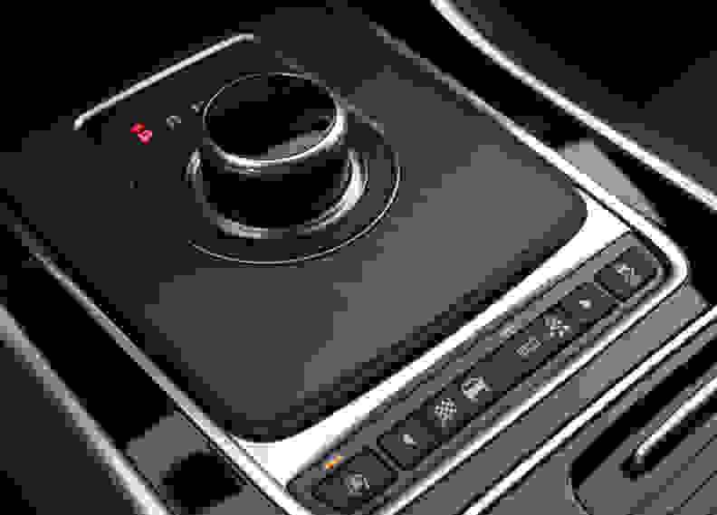 The selector for Dynamic Control sits below Jaguar's now-ubiquitous shift knob.