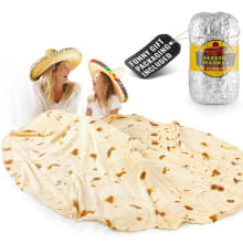 Product image of Zulay Giant Double Sided Tortilla Blanket with Burrito Gift Packaging