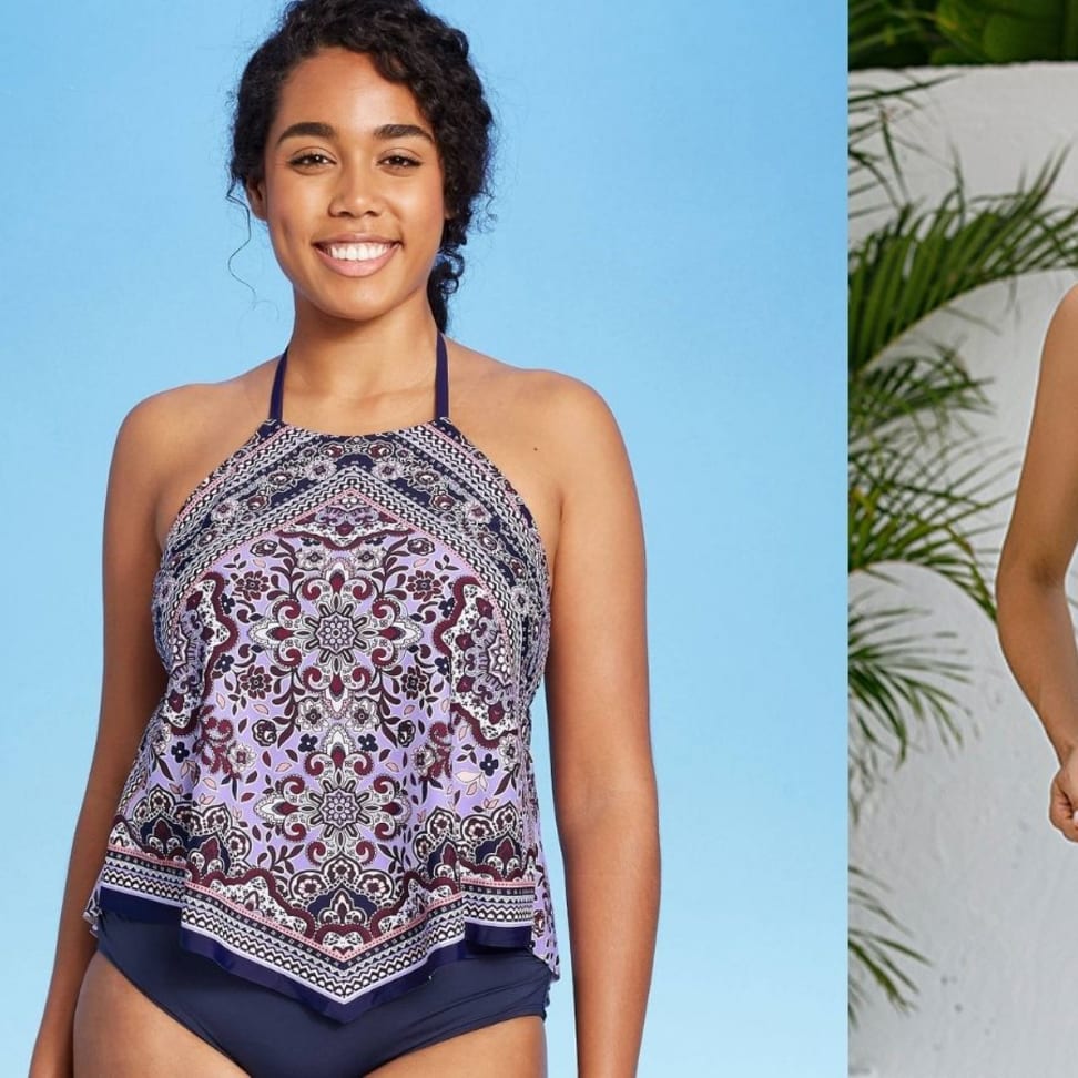 Tankini Bathing Suits for Women Tank Tops Bikini Set Two Piece Swimsuits  Plus Size Split Swimwear