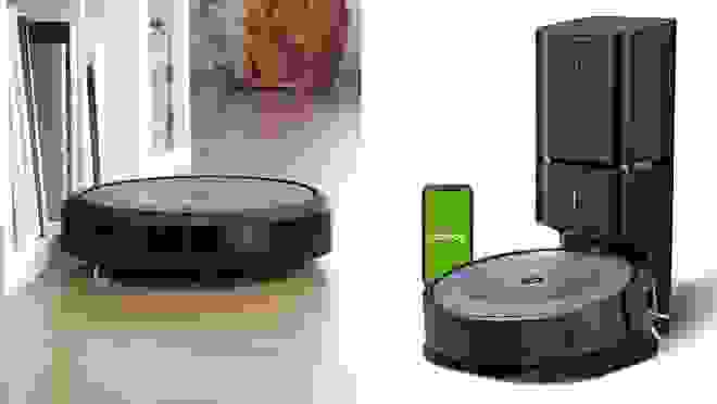 Black robot vacuums