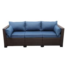 Product image of Rattaner Three-Seat Patio Wicker Sofa