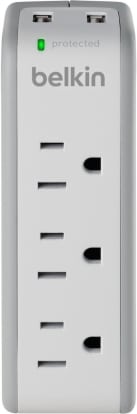 Product Image - Belkin 2R35839 5-Outlet Mini Surge Suppressor with USB Charger