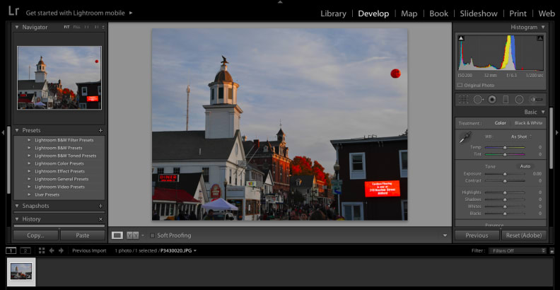 A screenshot of Adobe Lightroom 5.