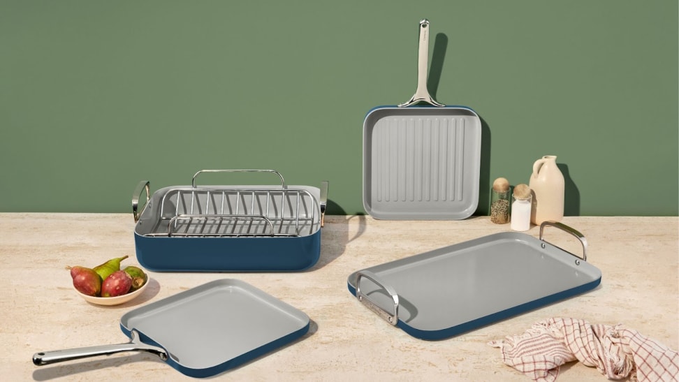 Caraway Non-Stick Ceramic Complete Bakeware Set Cream