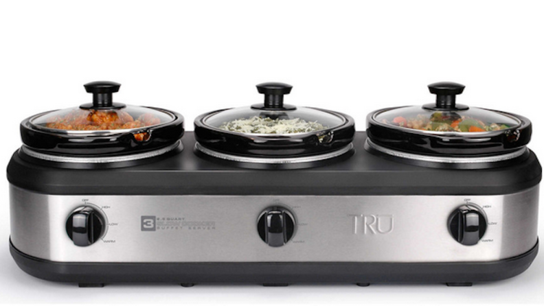 Tru Three Crock Buffet Slow Cooker