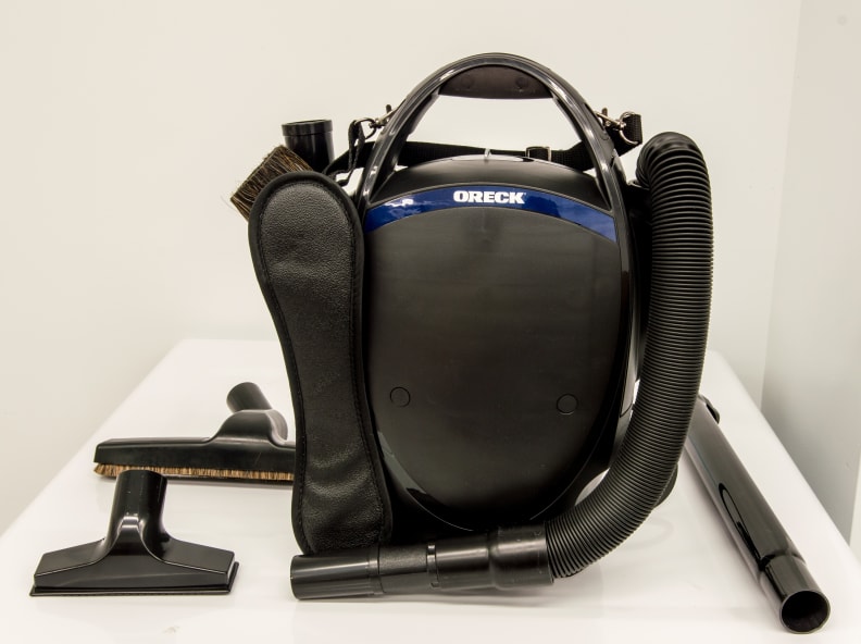To clean curtains and couches, Oreck suggests you also purchase the Ultimate Handheld, an additional $150 if purchased separately or $100 when bundled with the Elevate.