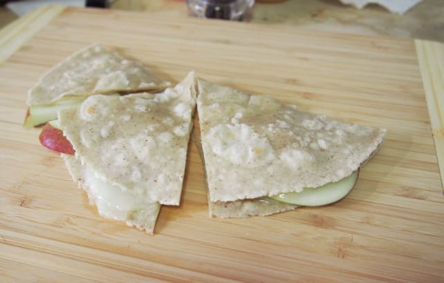 Apple cheese tortilla