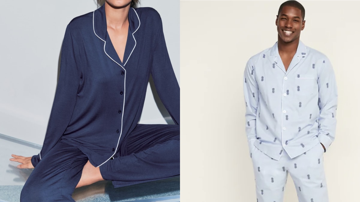 Women's Beauty Sleep Social Cozy Notch Collar Pajama Top and Pajama Pant  Sleep Set