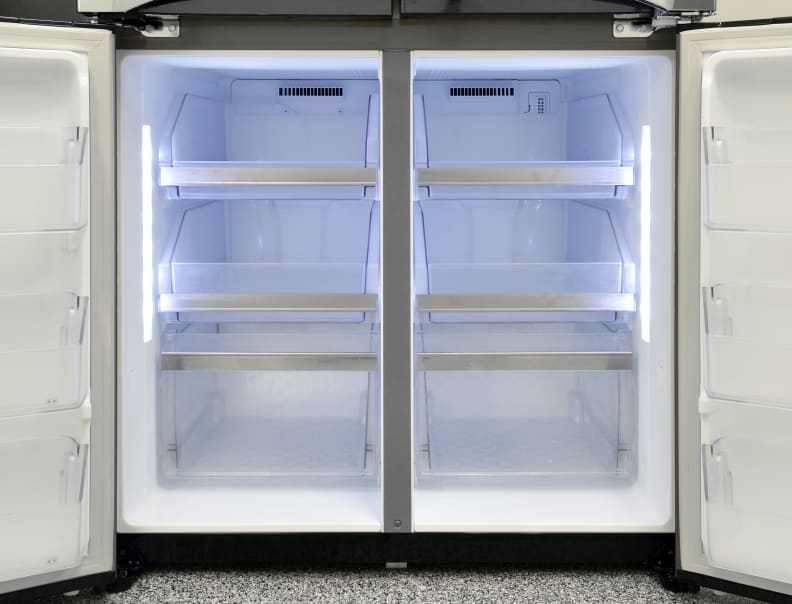 The LG LPXS30866D has matching freezer compartments, but neither of them offers adjustable temperature settings.